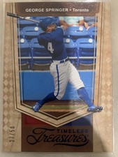 Panini Chronicles Timeless Treasures George Springer Blue Jays #16 Blue /50