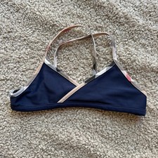 Burberry Children Girl Navy Bikini Swimsuit Bralette Top Size 6Y No Bottoms