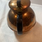 Vintage Collectible Copper Teapot Carafe Warmer Hinged Lid Black Handle — photo 4