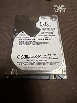 WD Festplatte 1TB WD10JUCT 16Mb Cache 5400Rpm SATA III 2.5'' Zoll