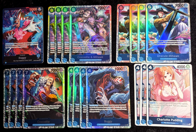 One Piece Tcg Blue Buggy Deck Mihawk, Crocodile, Alvida, Sanji's