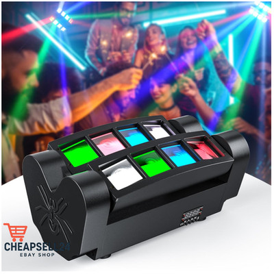 Uking Spider Moving Head Partylicht mit LED-Beam Lichter RGBW 8x10W DM
