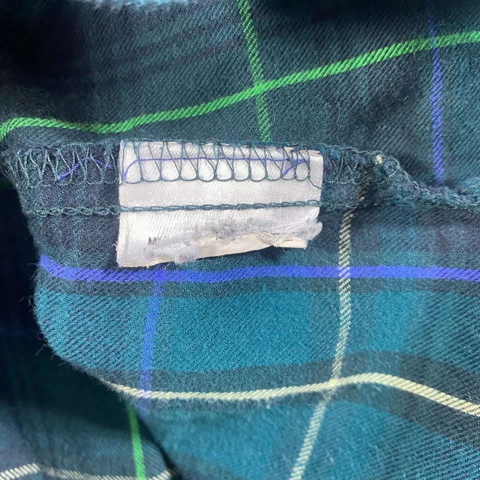 Columbia Men's Dress Shirt XL Green Plaid Cotton Button-Down - Image 4 of 4