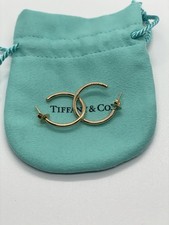 Authentic Tiffany & Co. Hoop Earrings  18K Yellow Gold