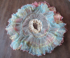 Vintage Petticoat Circle Skirt Slip Square Dance Underskirt Pastel Rainbow Color