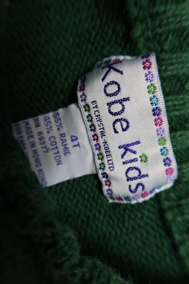 Suéter de Navidad Kobe Kids 4T verde pan de jengibre casa Santa copos de nieve Foto 3 de 4