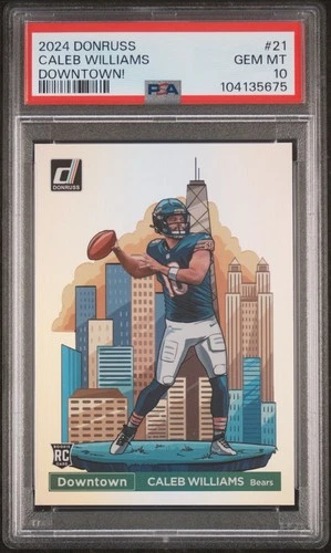 2024 Donruss Caleb Williams Downtown PSA 10 RC #21 Bears SSP Rookie Card