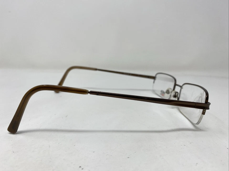 Marco de gafas TIMEX MAX L004 BR 59-19-155 de media montura de metal marrón ED20 Foto 4 de 4