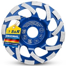 S&R Mola Diamantata x Smerigliatrice 125mm. Disco per levigare Cemento Mattoni M