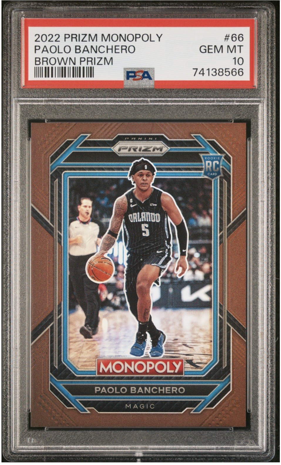 2022-23 Panini Prizm Monopoly - Paolo Banchero #66 Brown Prizm /249 PSA 10💎