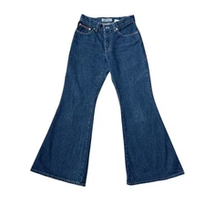 90s vintage low rise flare Raver jeans ultra flared Industry Supply Co rave.