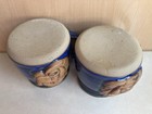 Vintage Studio Pottery Blue Gargoyle Face Mugs — photo 4