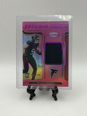 Panini 2022 Certified Drake London RC New Generation Jerseys #NGJ-DL Pink /299