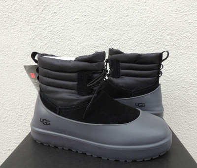 UGG BLACK CLASSIC MINI LACE-UP WEATHER WINTER BOOTS, MEN US 7/ EUR 40 ~ NEW