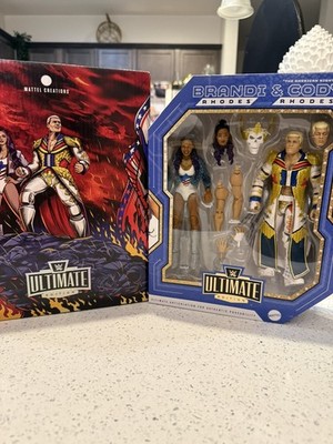 WWE Mattel Ultimate Edition Cody Rhodes and Brandy Rhodes 2 Pack In Hand 