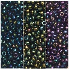 Set of 3 Colors 69GM Miyuki Seed Beads Size 11/0 Metallic Iris Collection