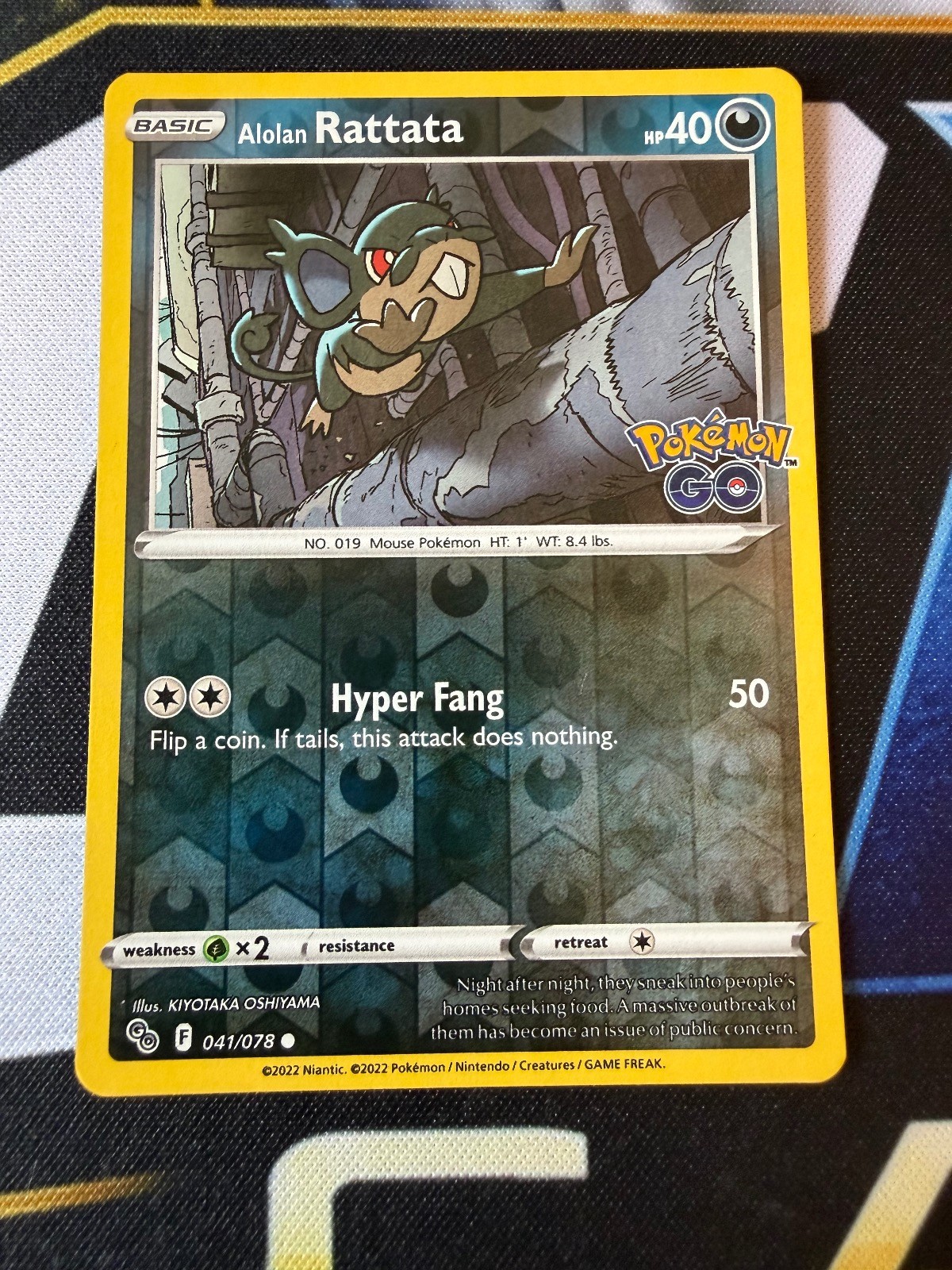 Alolan Rattata 041/078 Pokemon GO Reverse Holo Common Pokemon Near Mint