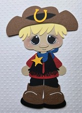 Cowboy Blonde Hair. Scrapbook, Card Making Paper Piecing