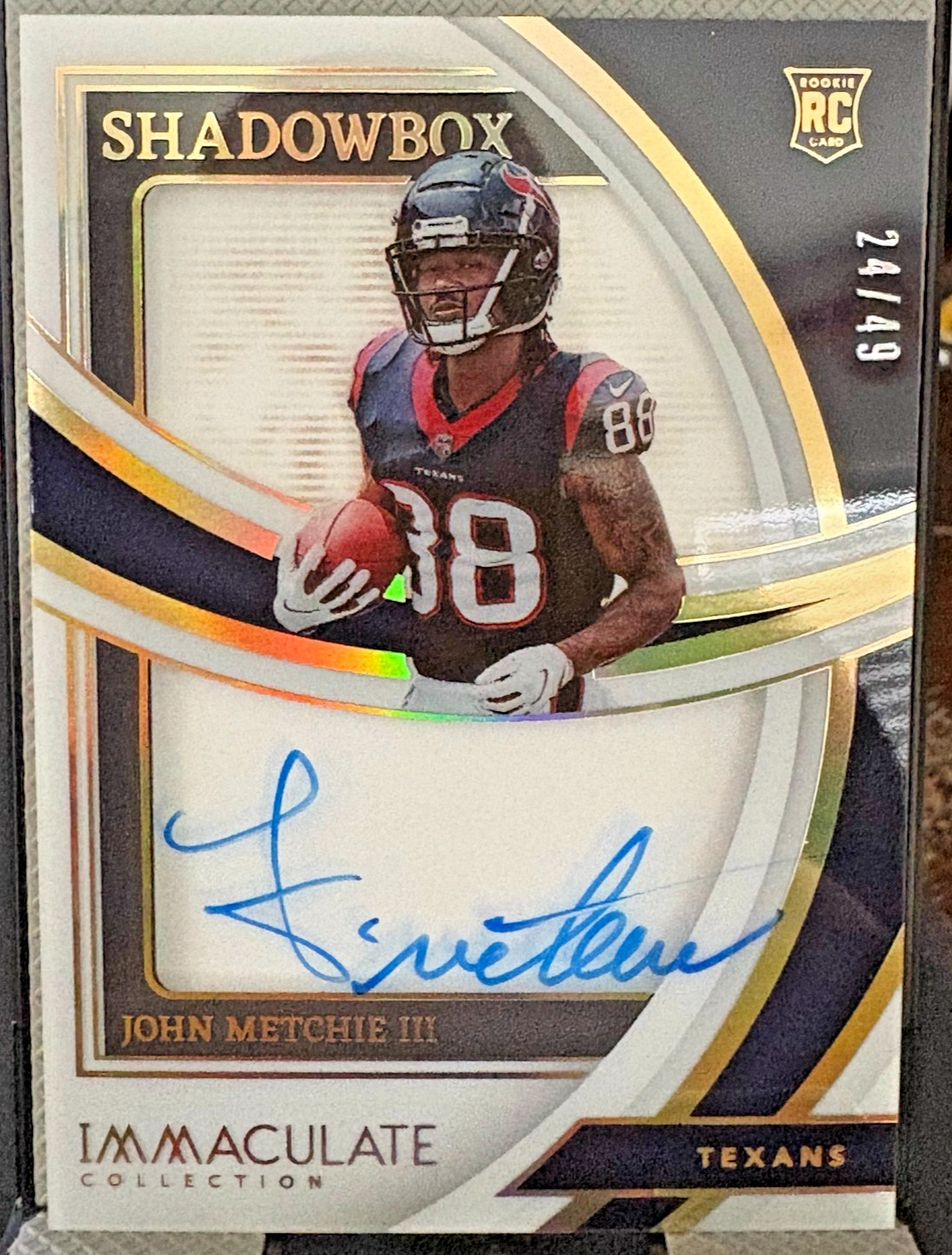 2022 Panini Immaculate Rookie Shadowbox Signatures JOHN METCHIE III /49 Texans