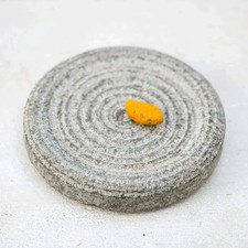 Turmeric Haldi Grinding Chandan Mortar Stone (Grey_10 x 10 x 2 cm) BEST PRICE ll