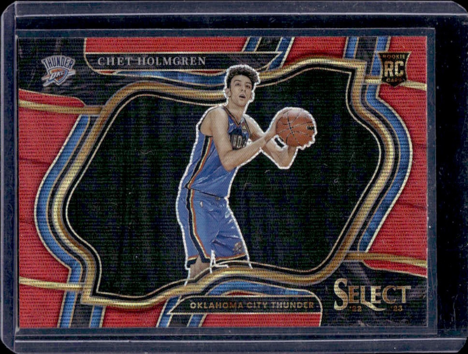 2022-23 Select Chet Holmgren RC Red Wave Prizm Courtside #296 Thunder