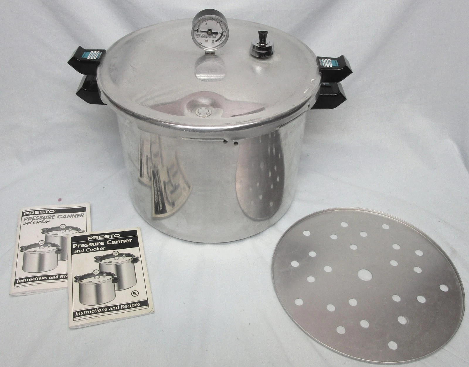 Presto 17 Quart Pressure Canner Cooker All Parts Plus Instructions Model 0175005