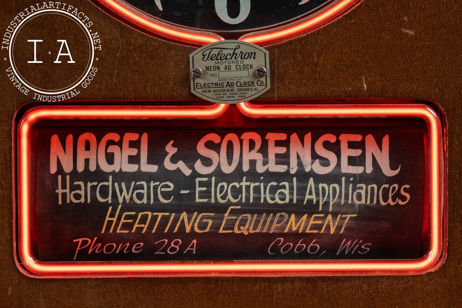 Vintage Telechron Neon Advertising Clock | eBay