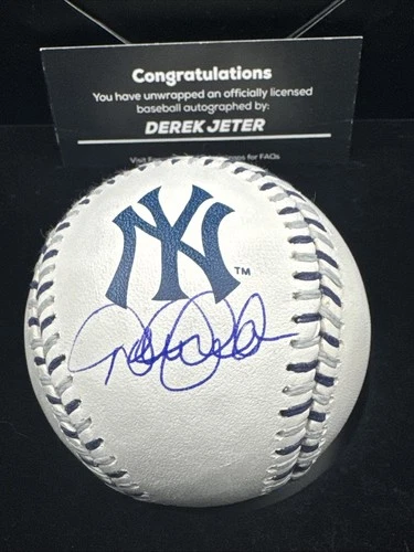 DEREK JETER 2025 Fanatics Under Wraps Signed BASEBALL  Yankees Logo Auto MLB NYY