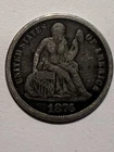 1876-CC Seated Liberty Dime Fine Coin