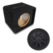 NVX NE121P Single 12" Slot Ported 3/4" MDF Sub Enclosure w/ CompVX Subwoofer