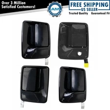 Front & Rear Exterior Door Handles w/ Lock Prevision Set of 4 for Ford Truck