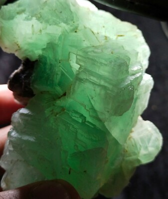 Green Cubic Flourite Crystal on matrix with multi terminations point-Skardu Pak.