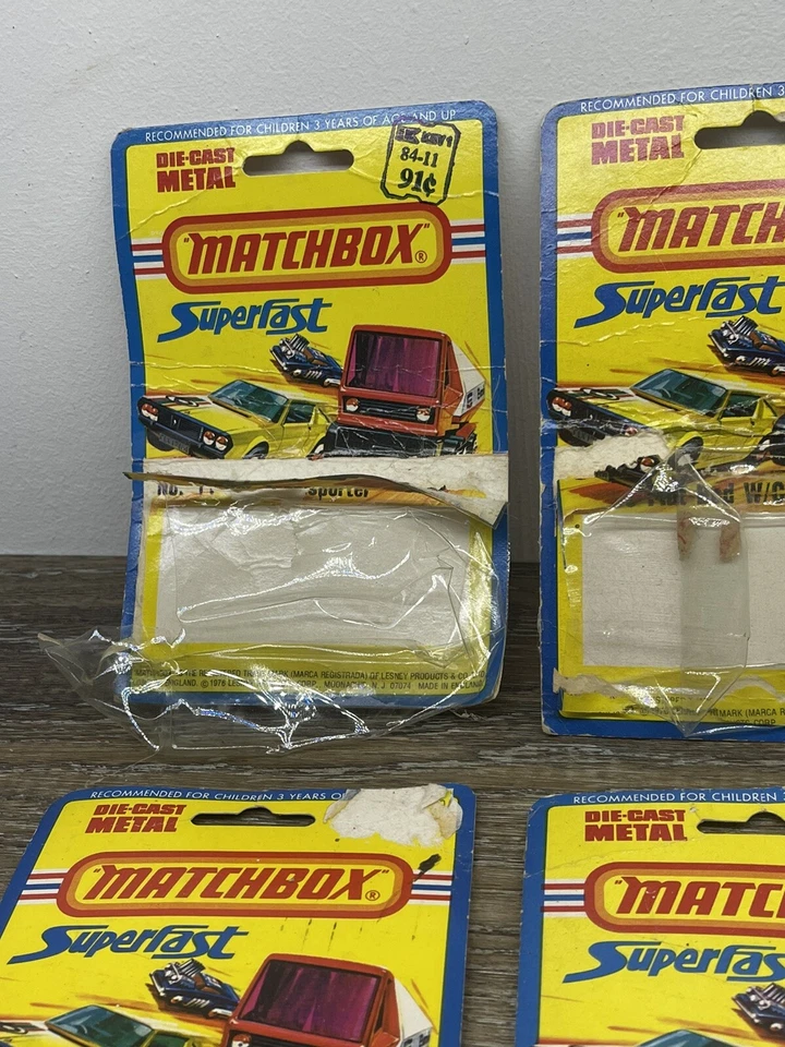 LESNEY MATCHBOX SUPERFAST CARD PACKAGE BLISTER lot of 4 - Image 2 of 4