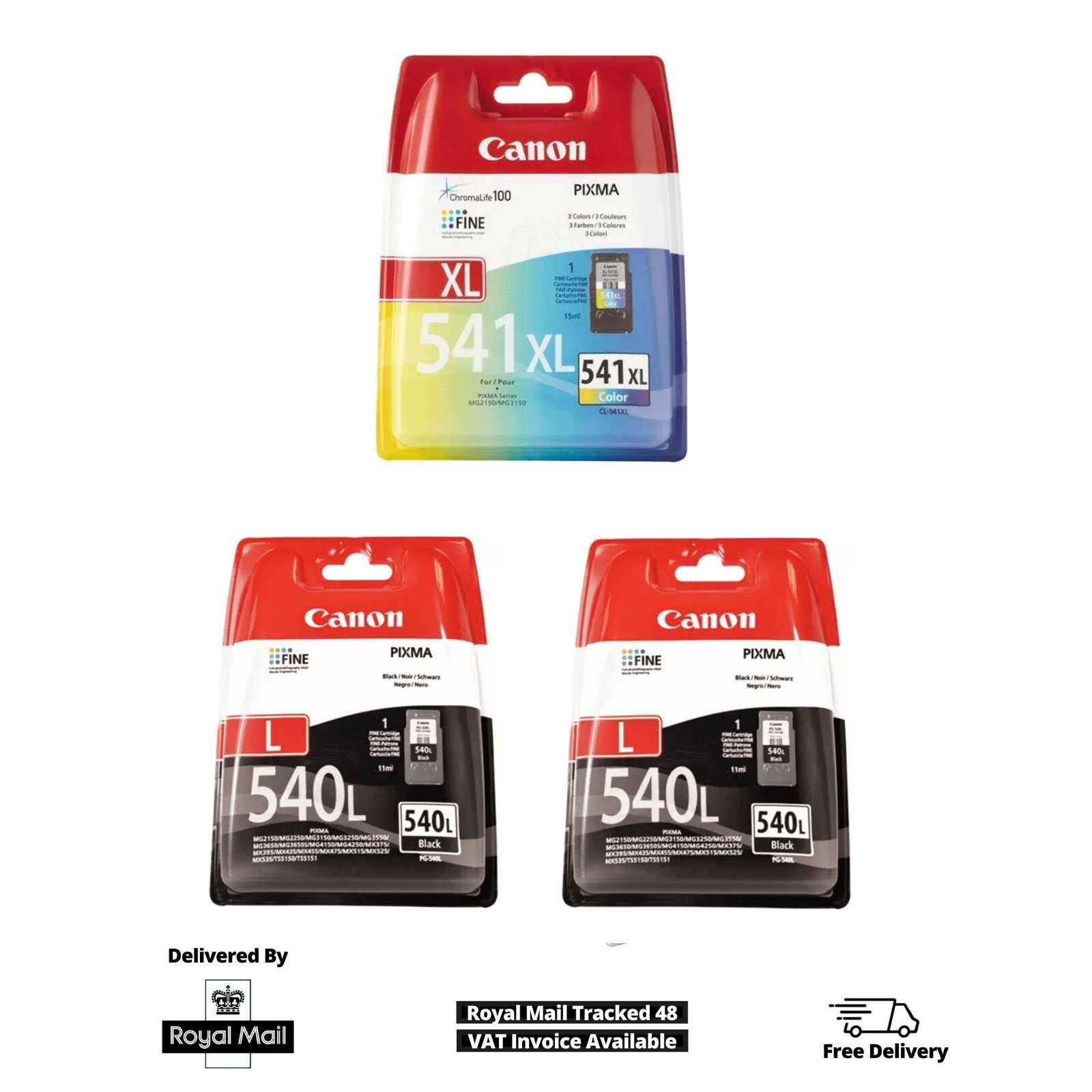 Cartouche D'encre PG540XL Noir Et CL541XL Couleur Pour Canon Pixma MG2100 – Haute Capacité | Compatible Remanufacturée