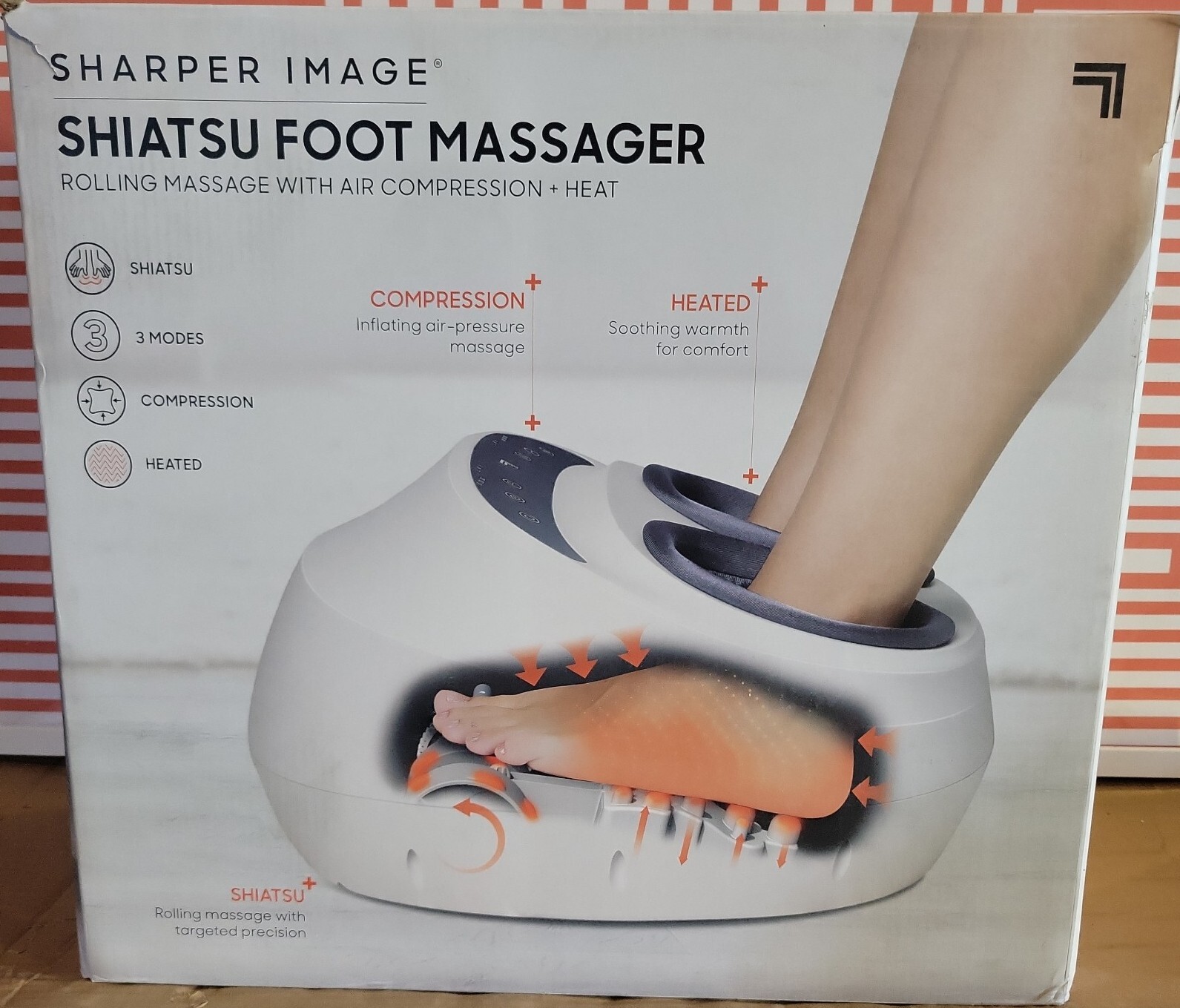 💥 Sharper Image Spa Haven Sauna Shiatsu Foot Massager - W
