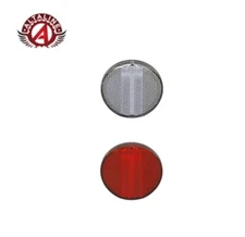 AltaLine Round Shaped Bike Clear Front Reflector & Rear Red Reflector Bicycle