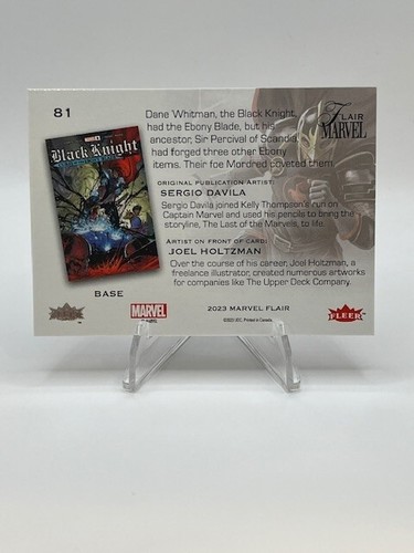 2023 Flair Marvel - Black Knight - #81 - Picture 2 of 2