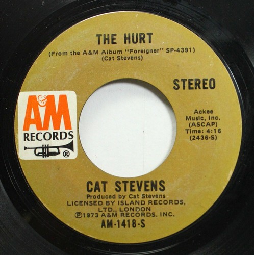 Rock 45 Cat Stevens - The Hurt / Silent Sunlight On Am Records