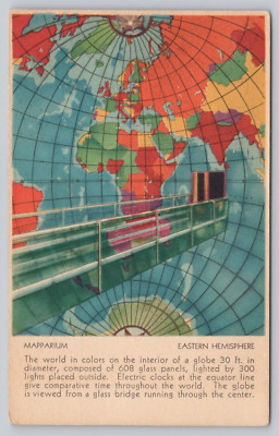Postcard Boston Massachusetts Eastern Hemisphere Mapparium