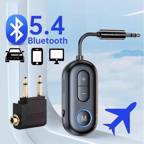 2 IN 1 Airplane Wireless Adapter Airplane Headphones Adapter TV Speaker