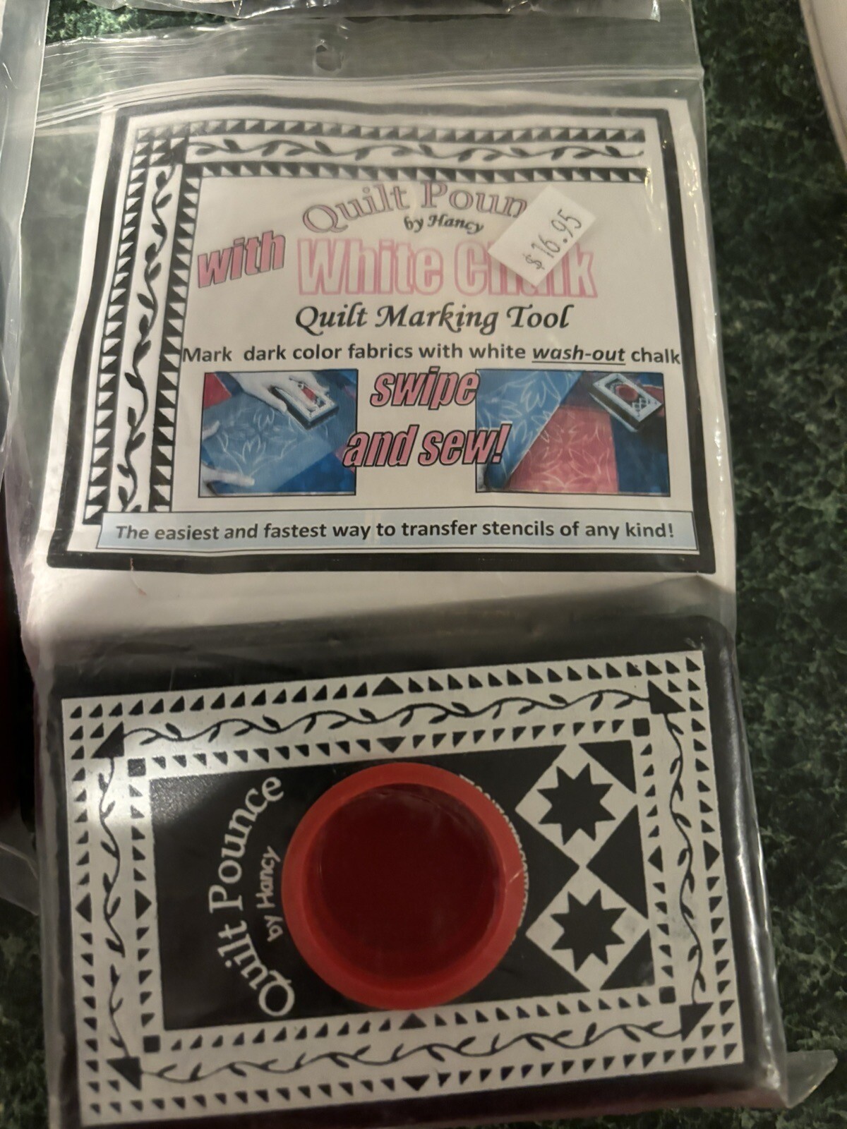 Quilt Pounce Pad And Refill White Chalk Powder 2 Oz. Bag Quilt