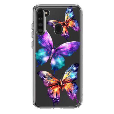 Mundaze Case for Samsung Galaxy A21 Cover Universe Nebula Butterflies