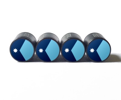 Minnesota State Flag Tire Valve Stem Caps - Set of Four - Fits on all Vehicles