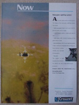 5/1987 PUB CROUZET HELICOPTER HELICOPTER VISING SYSTEM ORIGINAL ANZEIGE