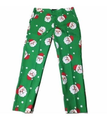 Happy Hour Santa Claus Pants Size Medium Green