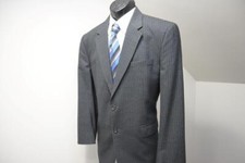 Jos A Bank Wool Striped 2 Piece Suit Pants Jacket Mens Sz 36 x 29 43 R