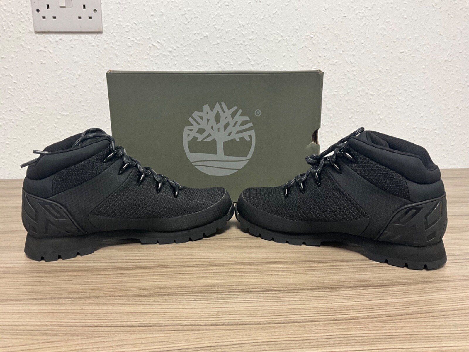New Timberland Euro Sprint Mid Hiker Black uk 7 RRP £130 #UA73 image 5