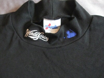 NEW YORK Mets World Series VTG Mock Turtleneck Majestic Men's