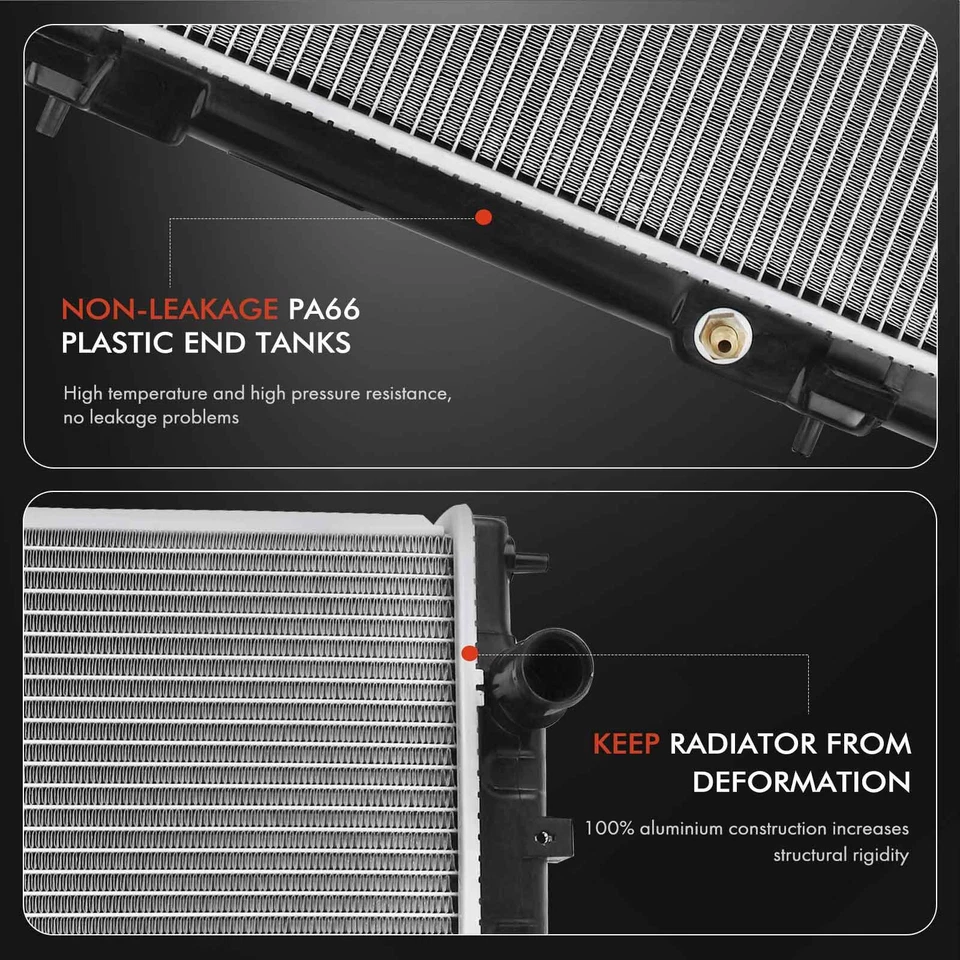 2x Kit de montaje de radiador y ventilador de refrigeración para Infiniti I30 Nissan Máxima 2000 2001 Foto 3 de 4