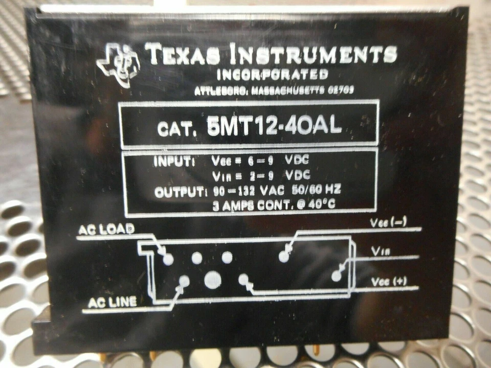 Texas Instruments 5MT12-40AL Output Module 90-132VAC 50/60Hz New Old Stock - Image 3 of 4
